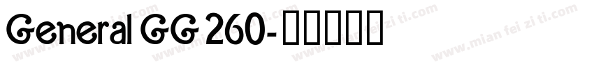 General GG 260字体转换